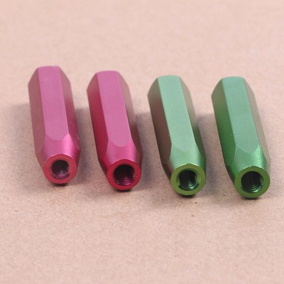 汽车检具标准件配件检测定位销连体六角M5M6单头红绿螺纹铝手柄