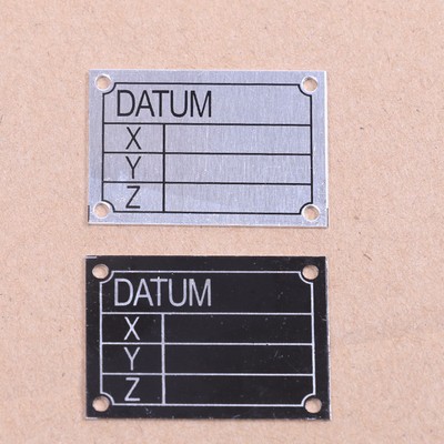 汽车检具标准件配件 32*25 110*50 白底黑底铝制基准坐标标示铭牌