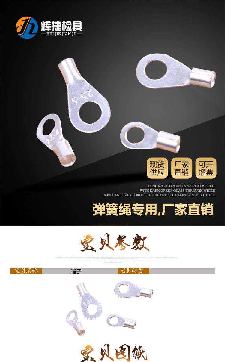 汽车检具专用标准件配件弹簧绳两头2.5-5-4可锁M5M4螺丝接线端子